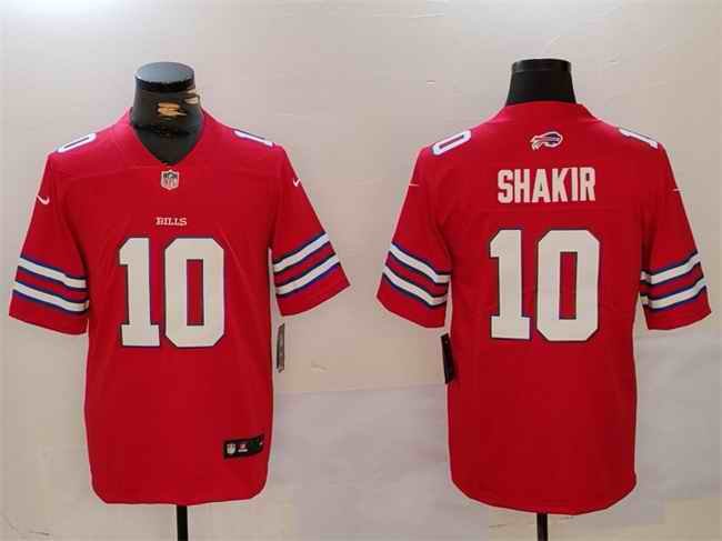 Men's Buffalo Bills #10 Khalil Shakir Red Vapor Untouchable Limited Stitched Jersey