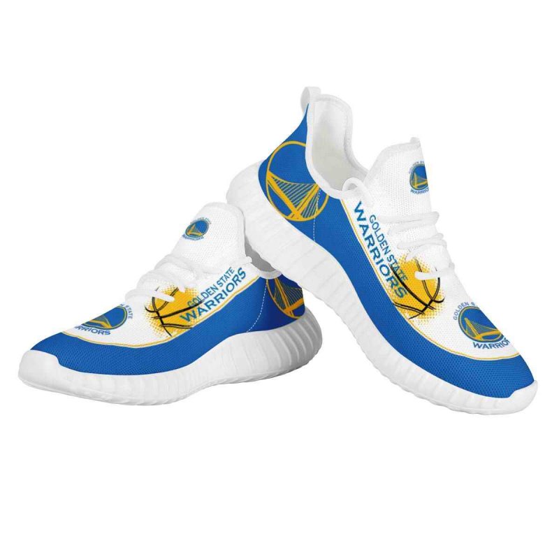 Men's Golden State Warriors Mesh Knit Sneakers/Shoes 002