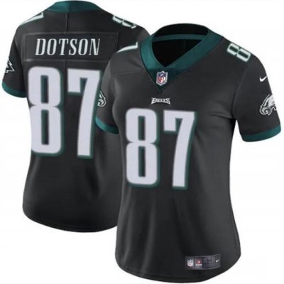 Women's Philadelphia Eagles #87 Jahan Dotson Black Vapor Untouchable Limited Stitched Football Jersey(Run Small)