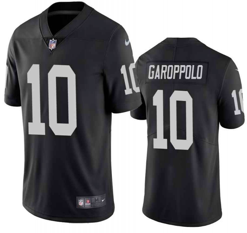 Men's Las Vegas Raiders #10 Jimmy Garoppolo Black Vapor Untouchable Stitched Football Jersey