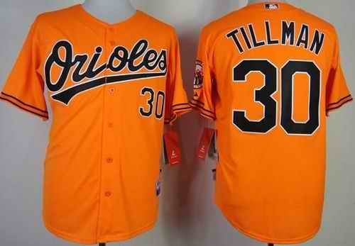 Orioles #30 Chris Tillman Orange Cool Base Stitched MLB Jersey