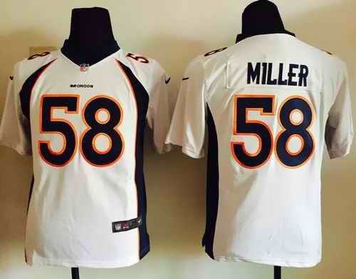 Nike Broncos #58 Von Miller White Youth Stitched NFL Elite Jersey