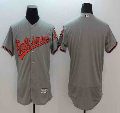 Orioles Blank Grey Flexbase Authentic Collection Stitched MLB Jersey