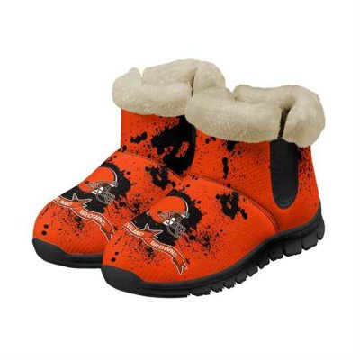 Women's Cleveland Browns 2024 Snow Boots/Shoes 003(Pls check description for details)