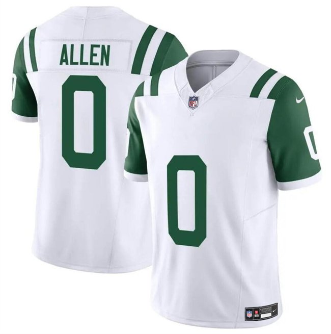 Youth New York Jets #0 Braelon Allen White Classic Alternate Vapor F.U.S.E. Limited Stitched Football Jersey