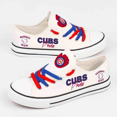 Women's Chicago Cubs Repeat Print Low Top Sneakers 006