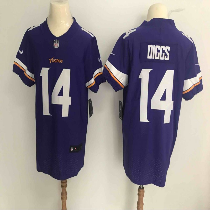 Men's Minnesota Vikings #14 Stefon Diggs Purple Vapor Untouchable Elite Stitched NFL Jersey