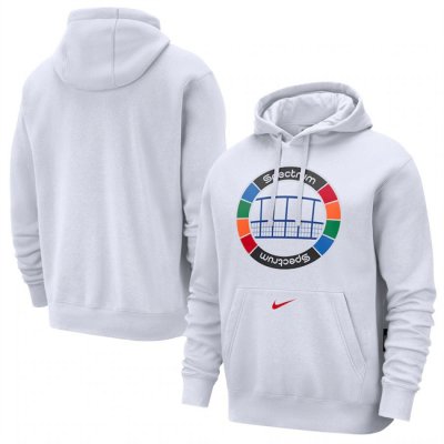 Men's Philadelphia 76ers White 2024/25 City Edition Essential Club Pullover Hoodie