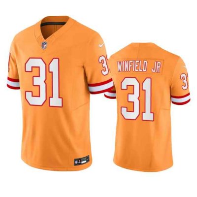 Men's Tampa Bay Buccaneers #31 Antoine Winfield Jr. Orange Throwback Limited Stitched Jersey