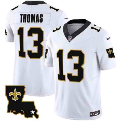 Men's New Orleans Saints #13 Michael Thomas White 2023 F.U.S.E. 1987 Legacy Vapor Stitched Jersey