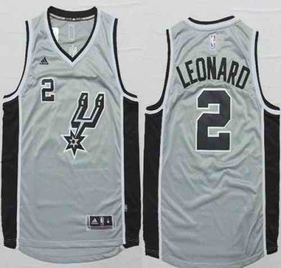 Spurs #2 Kawhi Leonard Grey Alternate Stitched NBA Jersey