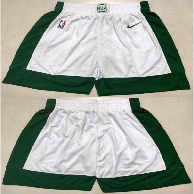 Men's Boston Celtics White/Green Shorts (Run Small)