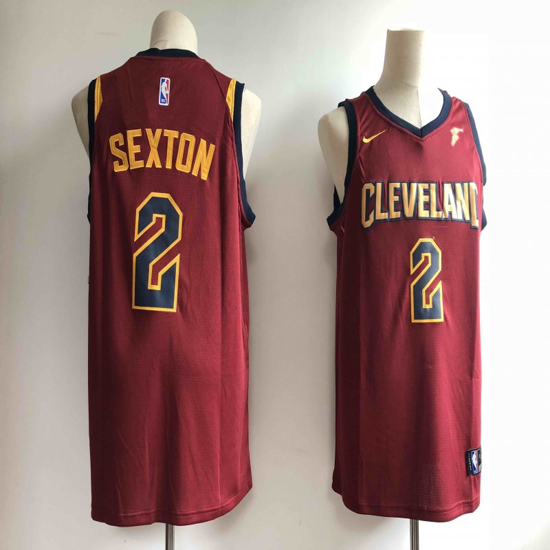 Men's Cleveland Cavaliers #2 Collin Sexton Red Swingman Stitched NBA Jersey