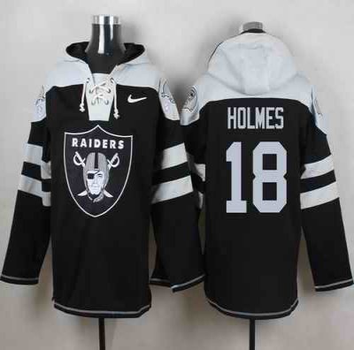 Nike Raiders #18 Andre Holmes Black Player Pullover NFL Hoodie