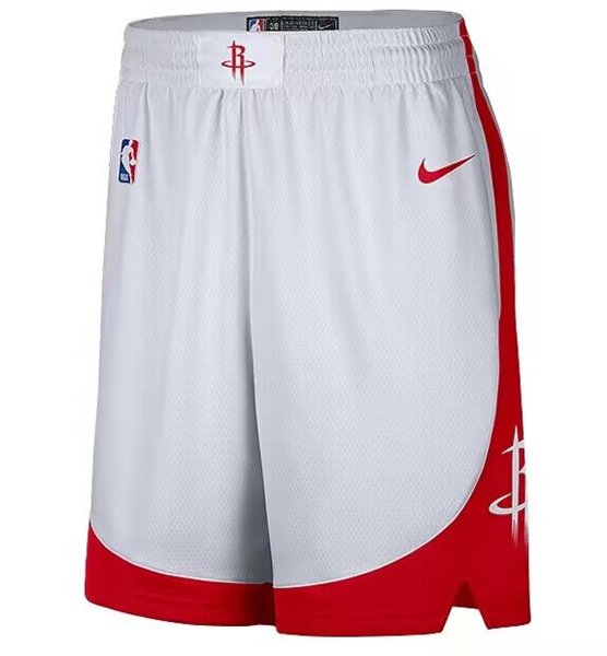 Men's Houston Rockets White Shorts (Run Small)