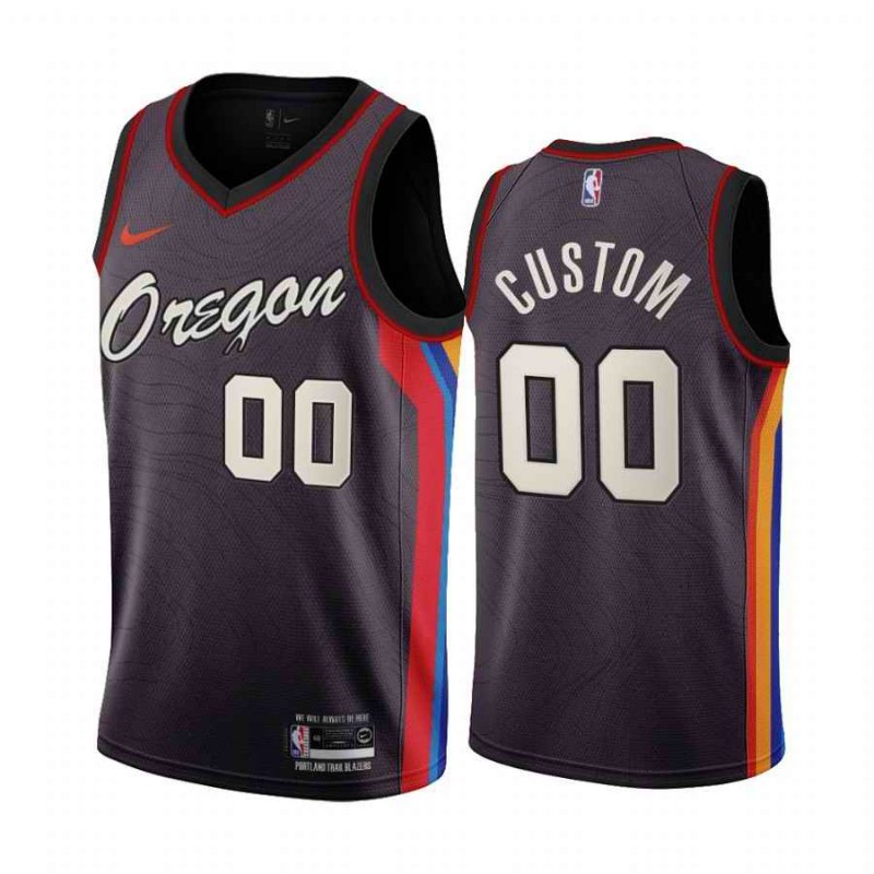 Men's Portland Trail Blazers Active Player Coffee City Editon Custom Stitched Jersey