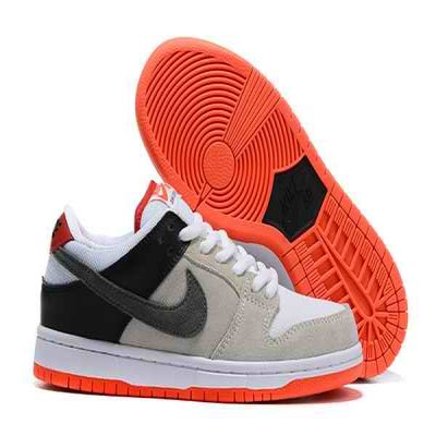 Women's Dunk Low SB Grey/Orange Shoes 0153