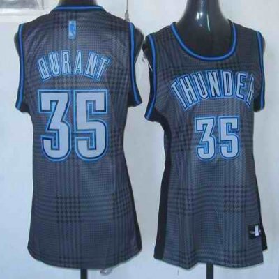 Thunder #35 Kevin Durant Black Women's Rhythm Fashion Stitched NBA Jersey