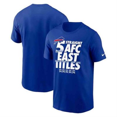 Men's Buffalo Bills Royal Five-Straight AFC East Division Champions Our Time Is Now T-Shirt