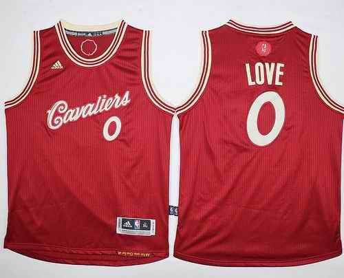 Cavaliers #0 Kevin Love Red 2015-2016 Christmas Day Stitched Youth NBA Jersey