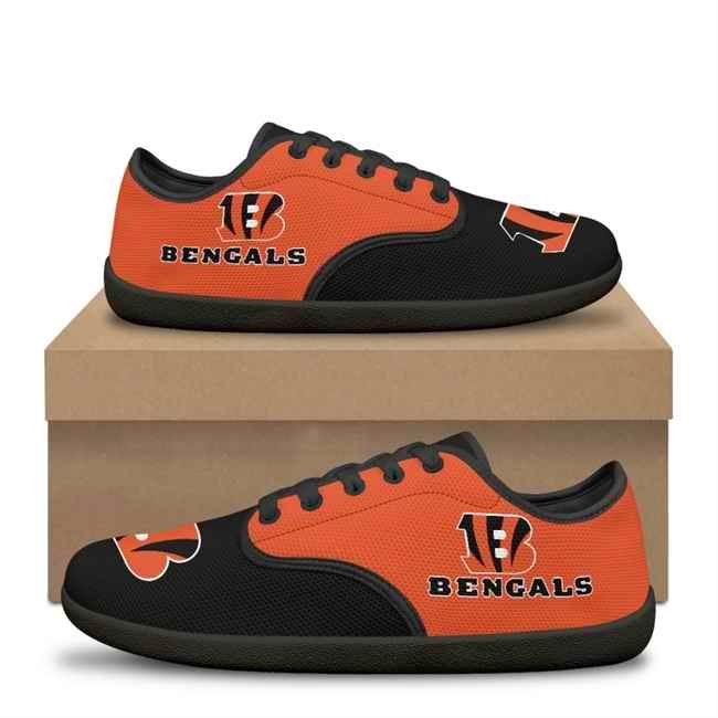 Men's Cincinnati Bengals Low Top Sneakers/Shoes 001 (Pls check description for details)