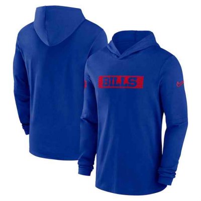 Men's Buffalo Bills Royal Sideline Performance Hoodie