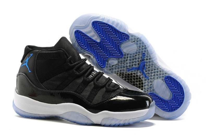 Running weapon Cheap Air Jordan 11 Black/Blue Shoes Retro Men