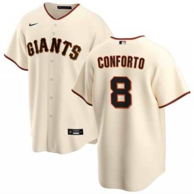 Men's San Francisco Giants #8 Michael Conforto Cream Cool Base Stitched Baseball Jersey