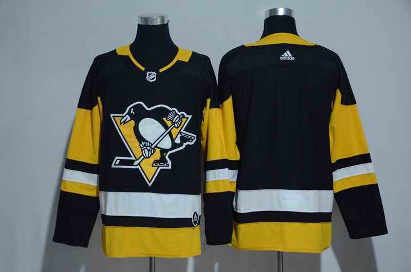 Men's Pittsburgh Penguins Black Adidas Stitched NHL Jersey