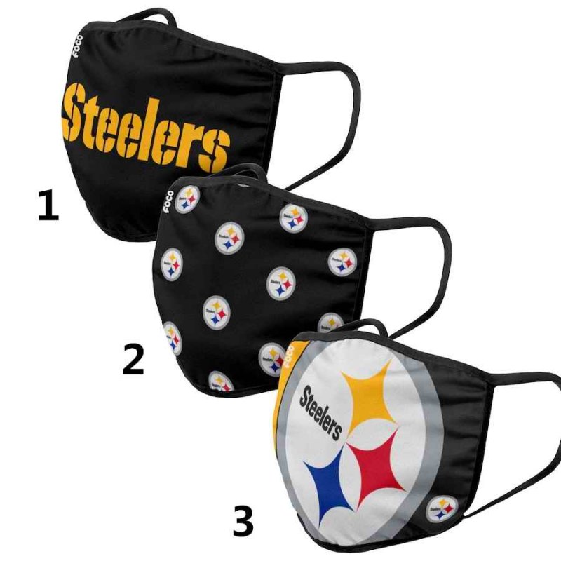 Steelers Sports Face Mask 001 Filter Pm2.5 (Pls check description for details)