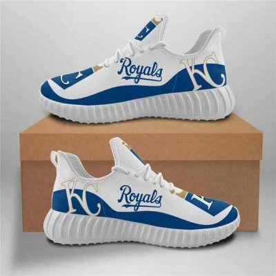 Women's Kansas City Royals Mesh Knit Sneakers/Shoes 008