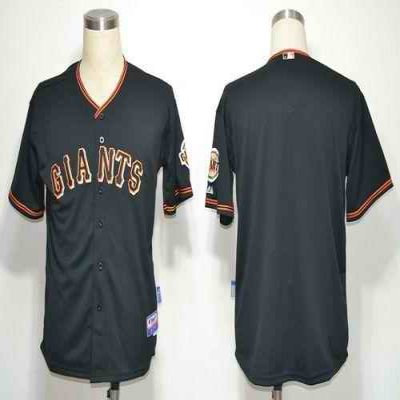 Giants Blank Black Cool Base Stitched MLB Jersey