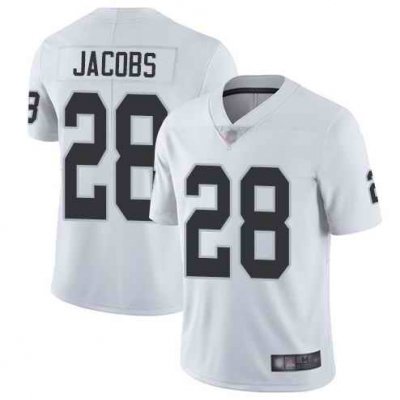 Youth Las Vegas Raiders #28 Josh Jacobs White Vapor Untouchable Limited Stitched NFL Jersey