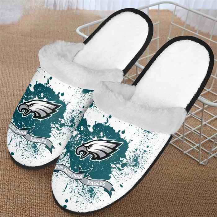 Men's Philadelphia Eagles Team Logo Staycation Slippers/Shoes(Pls check description for details) 002