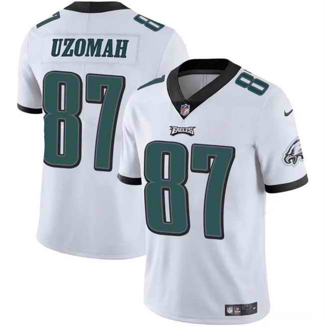 Youth Philadelphia Eagles #87 C.J. Uzomah White Vapor Untouchable Limited Stitched Football Jersey