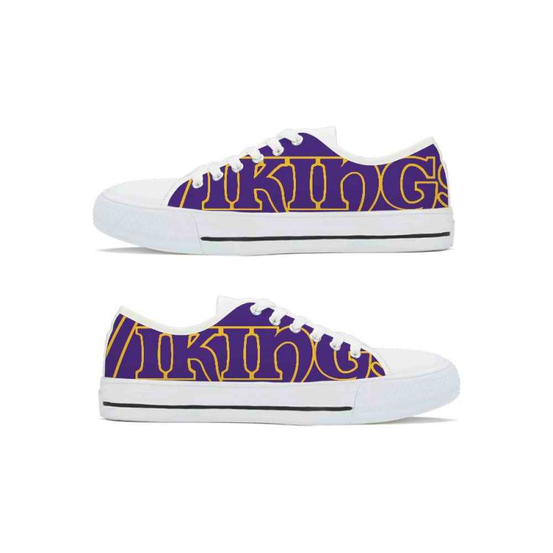 Women's Minnesota Vikings Low Top Canvas Sneakers 008