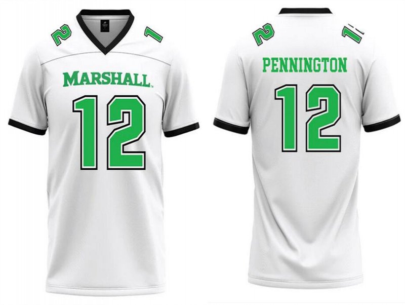 Men's Marshall Thundering Herd Active Player Custom White Stitched Jersey