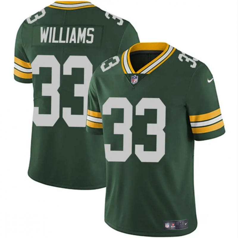 Youth Green Bay Packers #33 Evan Williams Green Vapor Limited Stitched Football Jersey