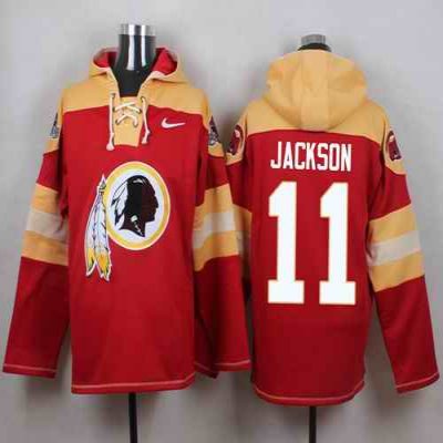 Nike Redskins #11 DeSean Jackson Burgundy Red Player Pullover NFL Hoodie