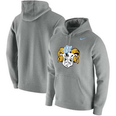 Men's North Carolina Tar Heels Heathered Gray Vintage School Logo Pullover Hoodie