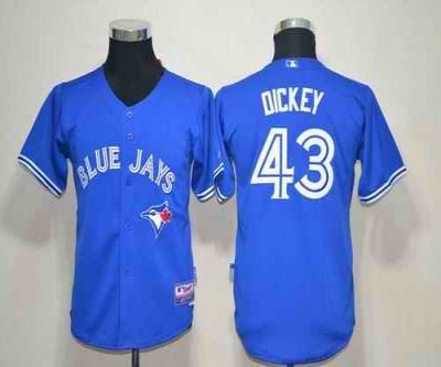 Blue Jays #43 R.A. Dickey Blue New Cool Base Stitched Youth MLB Jersey