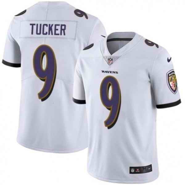 Youth Baltimore Ravens #9 Justin Tucker White Vapor Untouchable Limited Stitched Jersey