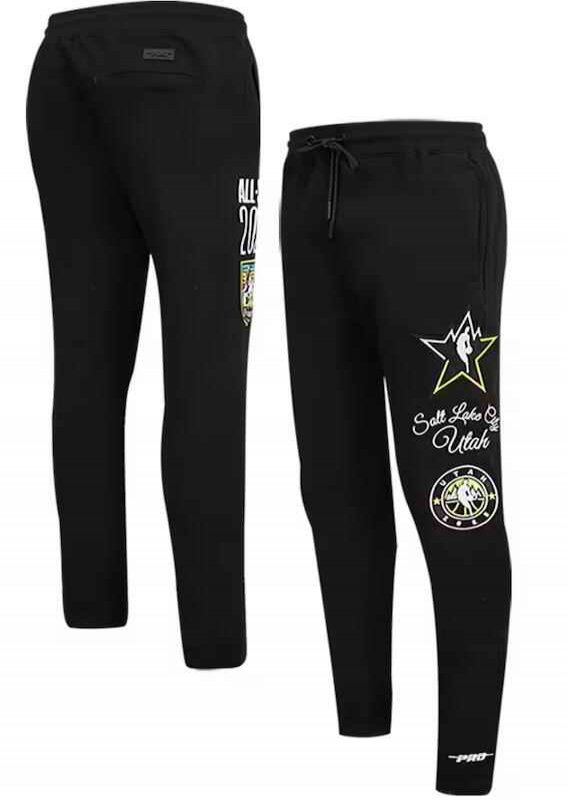 Men's Unisex Pro Standard Black 2023 NBA All-Star Game Chenille Fleece Sweatpants