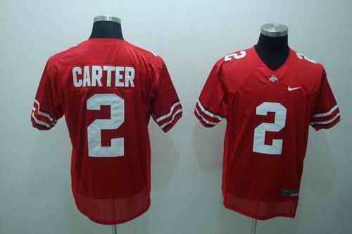 Buckeyes #2 Cris Carter Red Stitched NCAA Jersey