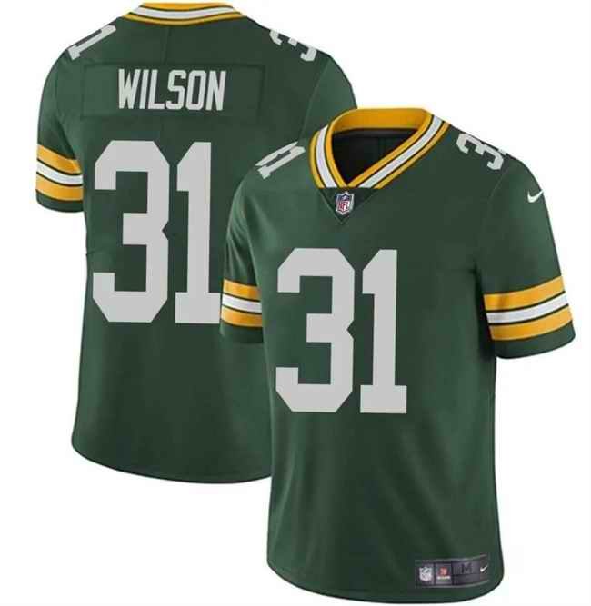 Men's Green Bay Packers #31 Emanuel Wilson Green Vapor Limited Stitched Football Jersey