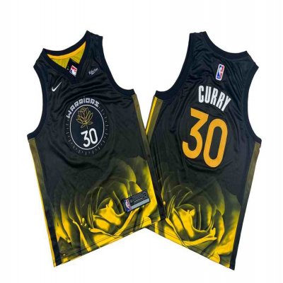 Youth Golden State Warriors #30 Stephen Curry Black City EditionStitched Basketball Jersey