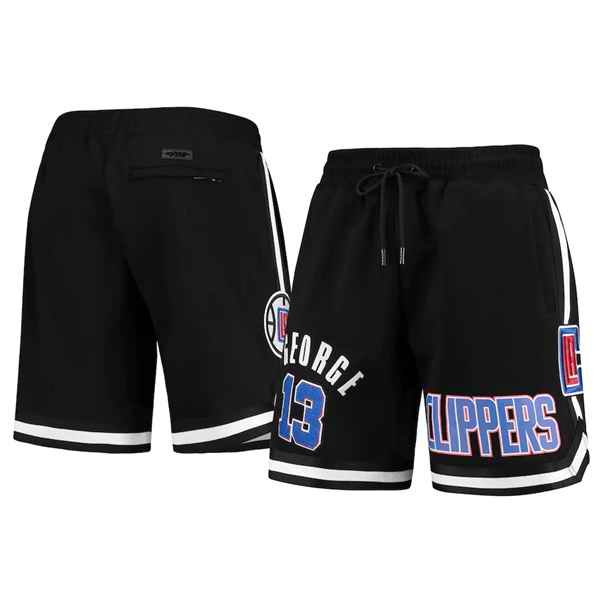 Men's Los Angeles Clippers #13 Paul George Black Shorts