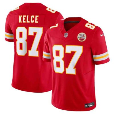 Men's Kansas City Chiefs #87 Travis Kelce Red 2023 F.U.S.E. Vapor Untouchable Limited Stitched Jersey