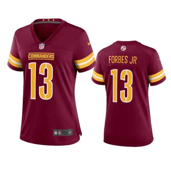 Women's Washington Commanders #13 Emmanuel Forbes 2022 Burgundy Vapor Untouchable Stitched Jersey(Run Small)