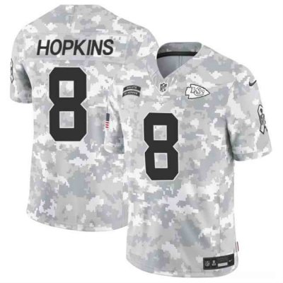 Men's Kansas City Chiefs #8 DeAndre Hopkins 2024 F.U.S.E Arctic Camo Salute to Service Limited Stitched Football Jersey